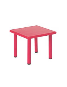 Mesa cuadrada polipropileno Rojo - 52 cm. de alto.
