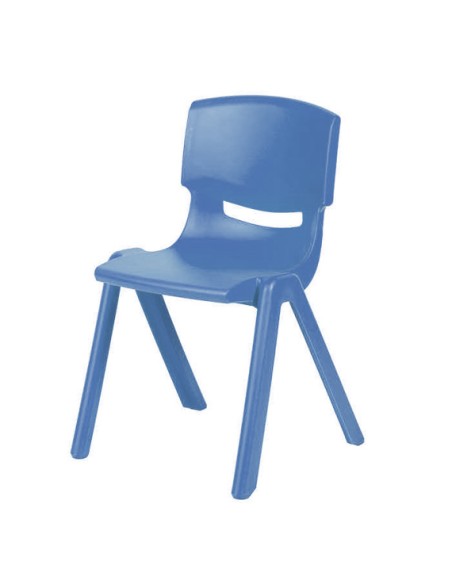 Silla polipropileno Azul - 26 cm. de alto