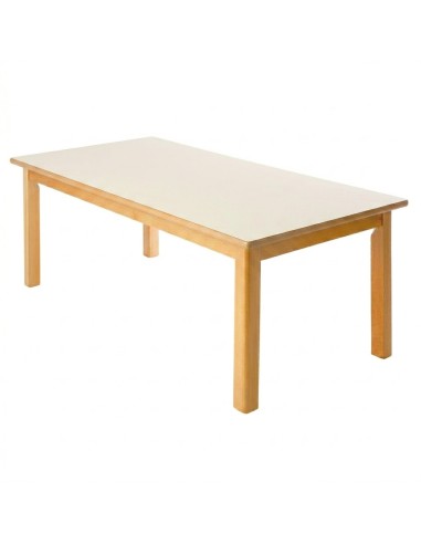 Mesa rectangular madera Blanco Roto - 40 cm. de...
