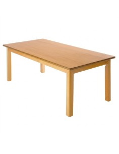 Mesa rectangular madera Haya - 40 cm. de alto
