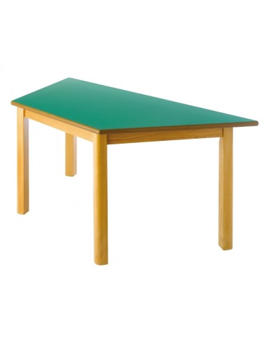 Mesa trapezoidal madera Verde Preescolar - 40...
