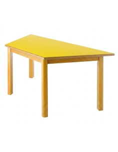 Mesa trapezoidal madera Amarillo - 54 cm. de alto