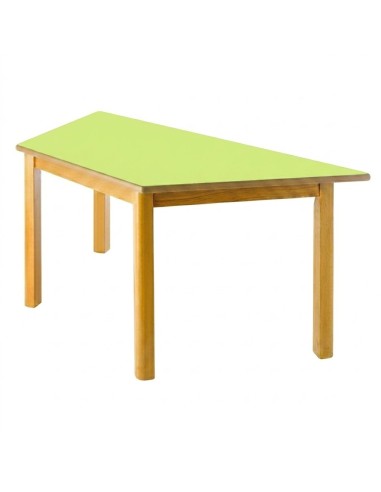 Mesa trapezoidal madera Verde Pistacho - 54 cm....