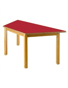 Mesa trapezoidal madera Rojo - 54 cm. de alto