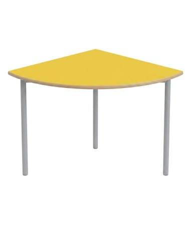Mesa E145 1/4 de circulo Amarillo / Patas Gris...