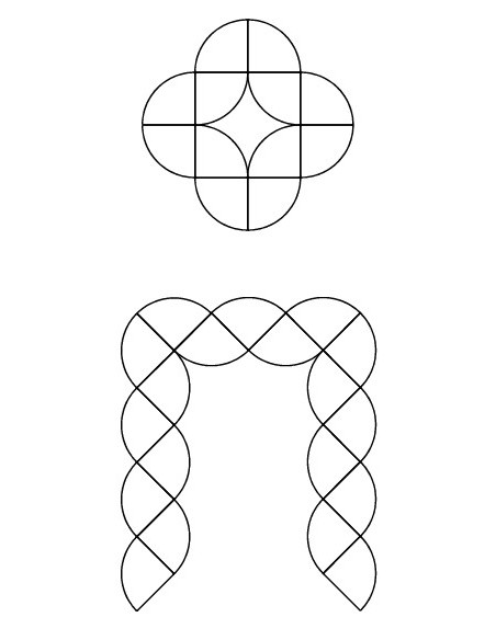 Mesa E145 1/4 de circulo Verde Preescolar / Patas Gris - 70 cm. de alto