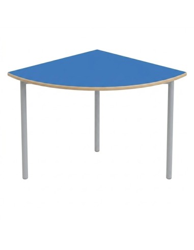 Mesa E145 1/4 de circulo Azul / Patas Gris - 75...