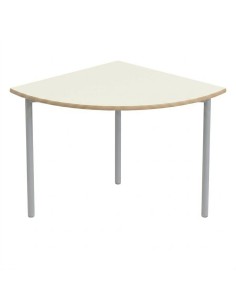 Mesa E145 1/4 de circulo Blanco Roto / Patas Gris - 75...