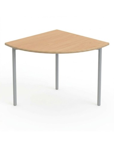 Mesa E145 1/4 de circulo Haya / Patas Gris - 75...