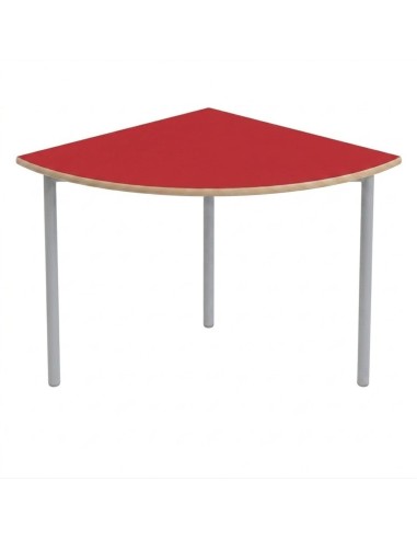 Mesa E145 1/4 de circulo Rojo / Patas Gris - 60...