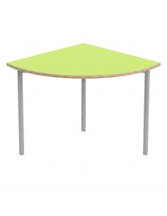 Mesa E145 1/4 de circulo Verde Pistacho / Patas Gris - 70...