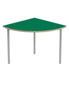 Mesa E145 1/4 de circulo Verde Preescolar / Patas Gris -...