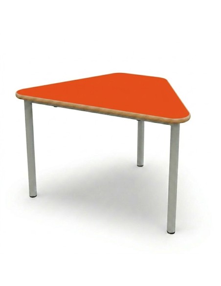 Mesa E165 1/6 hexágono Verde Pistacho / Patas Gris - 60 cm. de alto