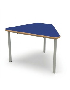 Mesa E165 1/6 de hexágono Azul / Patas Gris - 75 cm de alto.