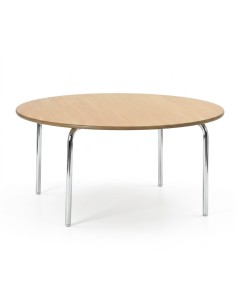 Mesa redonda Haya / Patas Gris Cromado - 60 cm. de alto