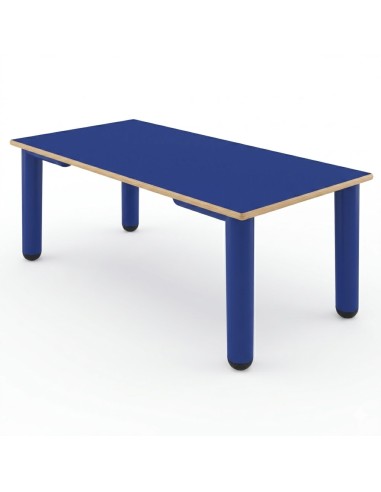 Mesa nido rectangular 120x60 cm. Azul / Patas...