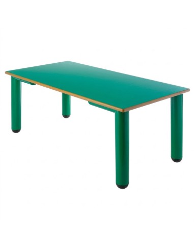 Mesa nido rectangular 120x60 cm. Verde...