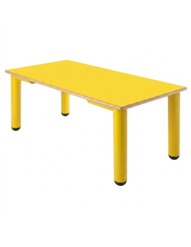 Mesa nido rectangular 110x55 cm. Amarillo /...