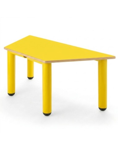 Mesa nido trapezoidal 110x55x55 cm. Amarillo /...