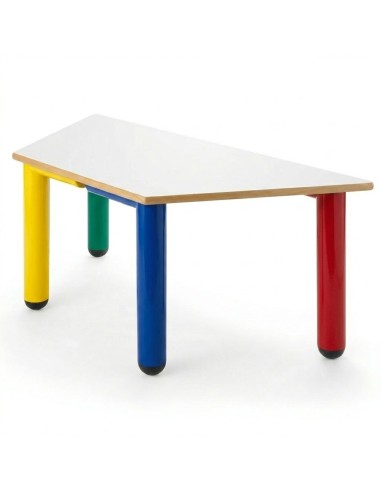 Mesa nido trapezoidal 110x55x55 cm. Blanco Roto...