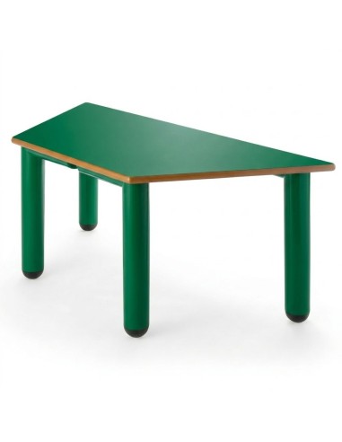 Mesa nido trapezoidal 120x60x60 cm. Verde...