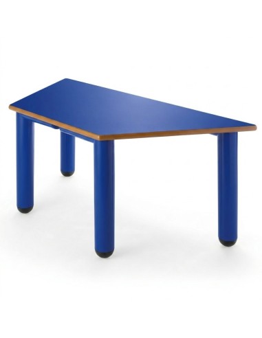 Mesa nido trapezoidal 120x60x60 cm. Azul /...