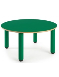 Mesa nido redonda  120 cm. de ø Verde Preescolar / Patas...