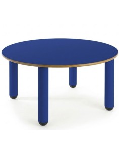 Mesa nido redonda 90 cm. de ø Azul / Patas Polipropileno...