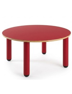 Mesa nido redonda 90 cm. de ø Rojo / Patas Polipropileno...