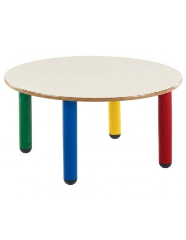 Mesa nido redonda 90 cm. de ø Blanco Roto /...