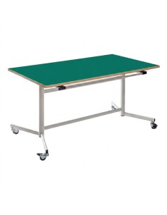 Mesa abatible Verde Preescolar / Patas Blancas - 60 cm....