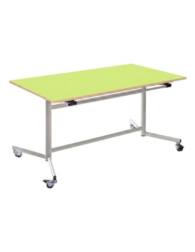 Mesa abatible Verde Pistacho / Patas blancas -...