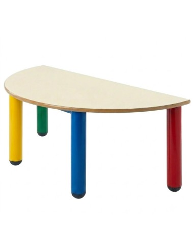 Mesa nido semicircular 110x55 cm. Blanco Roto /...