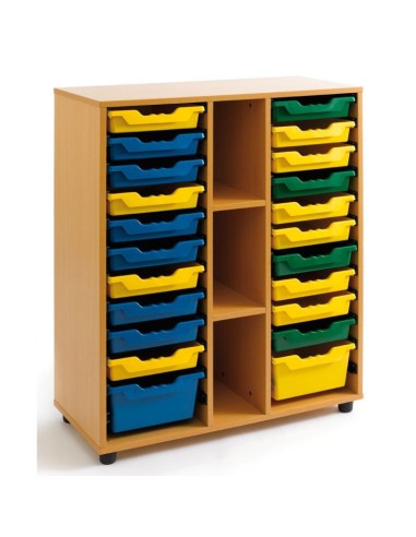 Mueble gavetero: 2 columnas + 3 huecos - Haya /...