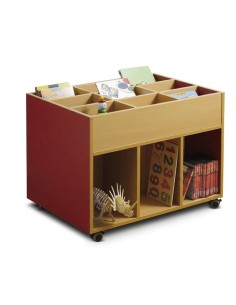 Carro librería - Haya / Rojo 2