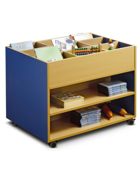 Carro librería - Haya / Azul