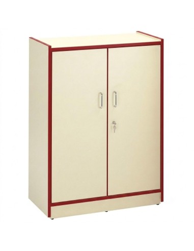 Armario con cerradura - Crema / Rojo