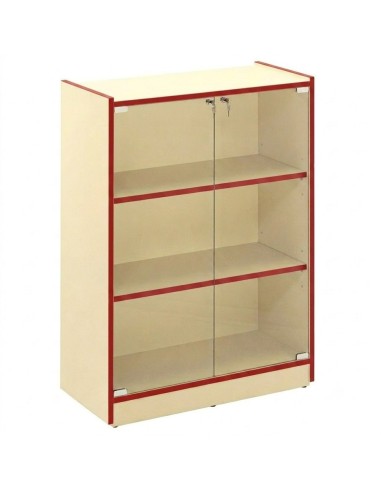 Vitrina con cerradura - Crema / Rojo