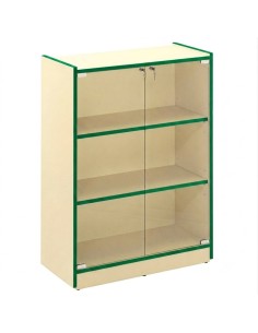 Vitrina con cerradura - Crema / Verde