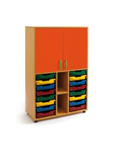Armario gavetero: 2 puertas y 2 columnas + 2 huecos -...