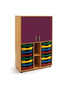 Armario gavetero: 2 puertas y 2 columnas + 2 huecos -...