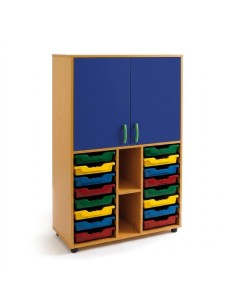 Armario gavetero: 2 puertas y 2 columnas + 2 huecos -...
