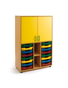 Armario gavetero: 2 puertas y 2 columnas + 2 huecos -...