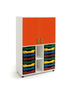 Armario gavetero: 2 puertas y 2 columnas + 2 huecos -...