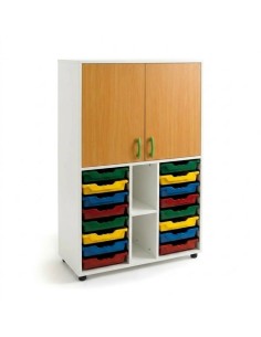 Armario gavetero: 2 puertas y 2 columnas + 2 huecos -...