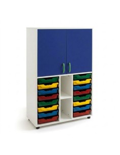 Armario gavetero: 2 puertas y 2 columnas + 2 huecos -...