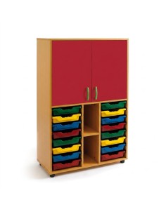 Armario gavetero: 2 puertas y 2 columnas + 2 huecos -...