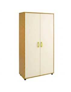 Mueble armario: 2 puertas + 5 huecos - Haya / Blanco Roto