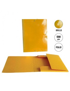 Carpeta son solapa en cartón duro Amarillo - 10 unidades
