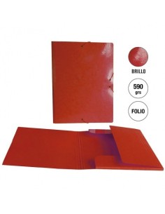 Carpeta son solapa en cartón duro Rojo - 10 unidades